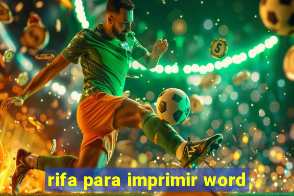 rifa para imprimir word